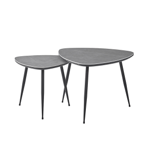 Coffeetable set "Sylvio" triangle grey